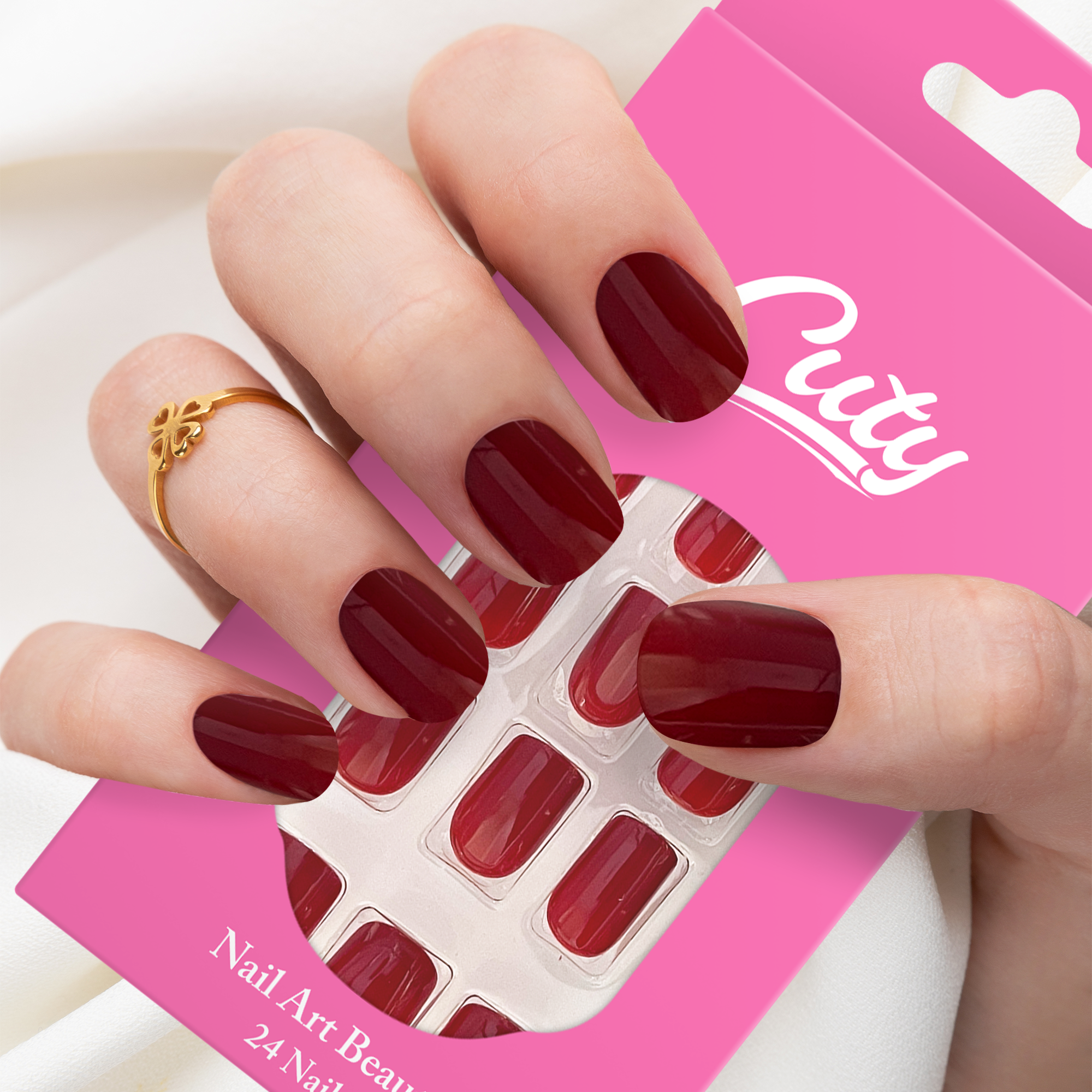 Cuty 24 Sticky Nails (Built-In Jelly Stickers)