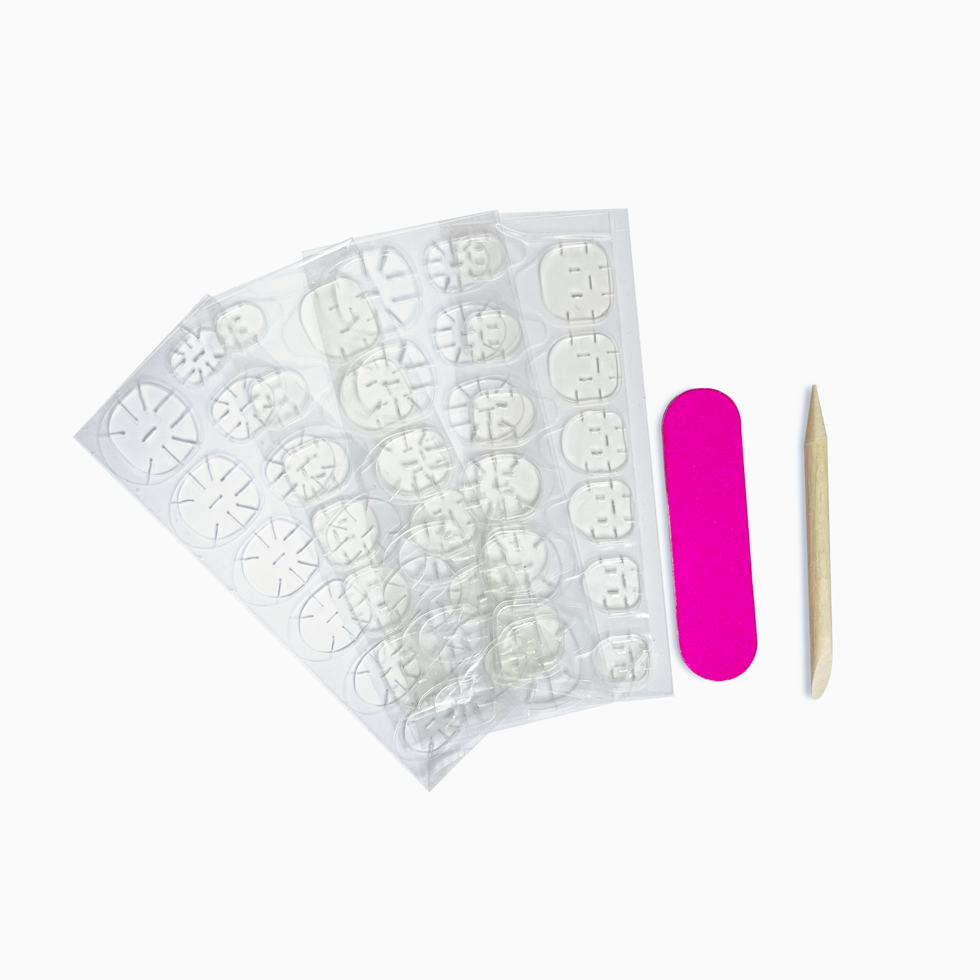 Cuty Nails Set: Flawless Acrylic Nails with Jelly Tape Adhesion