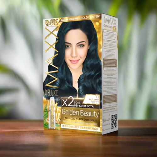 Maxx Deluxe 24K Gold Hair Dye - Blue Black (1.1)