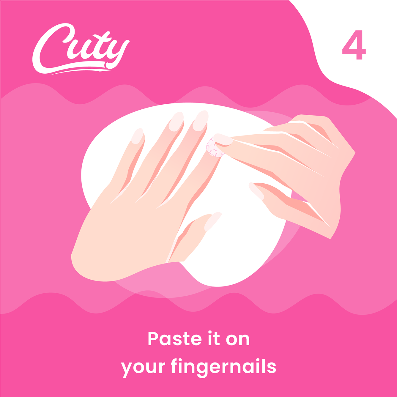 Cuty Nails Set: Flawless Acrylic Nails with Jelly Tape Adhesion