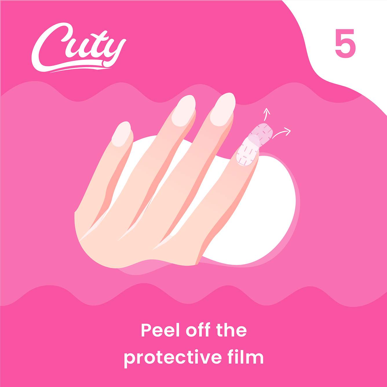 Cuty Nails Set: Flawless Acrylic Nails with Jelly Tape Adhesion