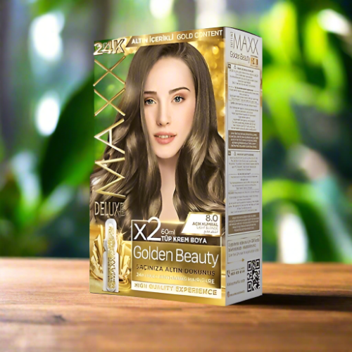 Maxx Deluxe 24K Gold Hair Dye - Light Blonde (8.0)