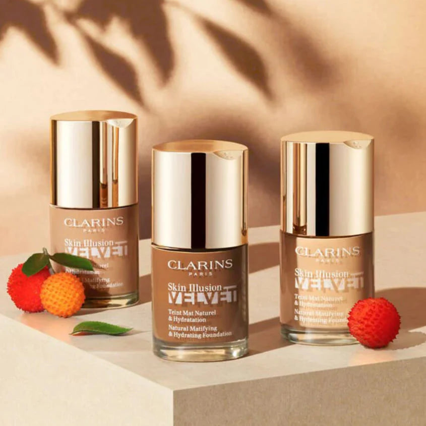 Clarins Skin Illusion Velvet Clarins Foundation Natural Hydrating Mattifying 30ml