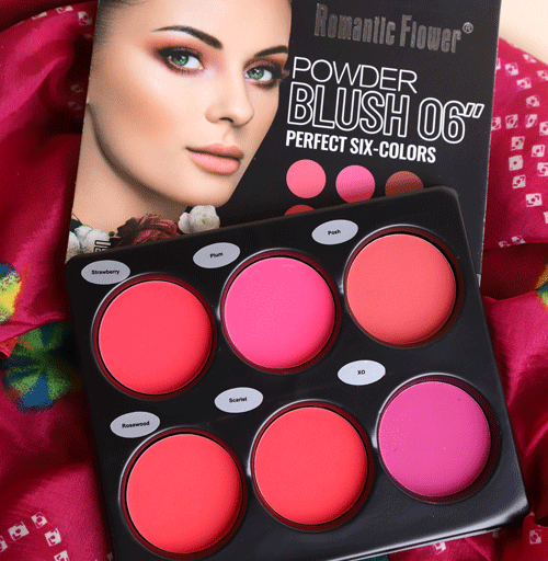 Romantic Flower Powder Blush Palette (6 colors)