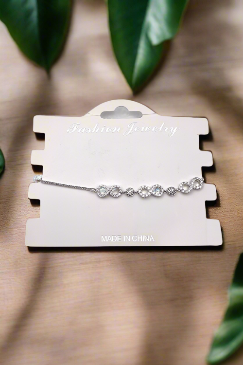 Three Infinity Silver Bracelet