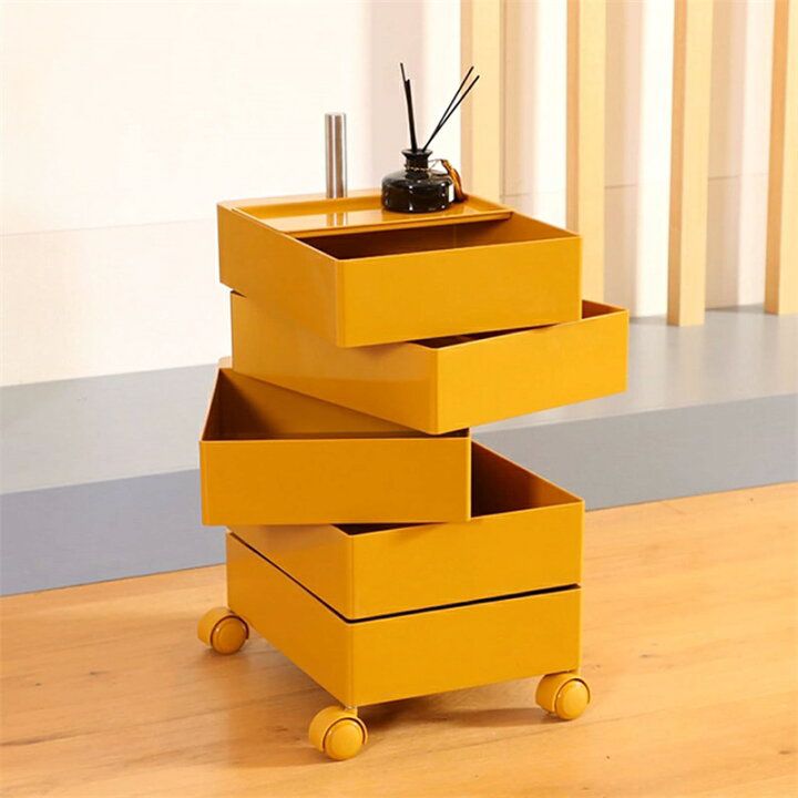 ترولي رولينج أصفر 5 طبقات