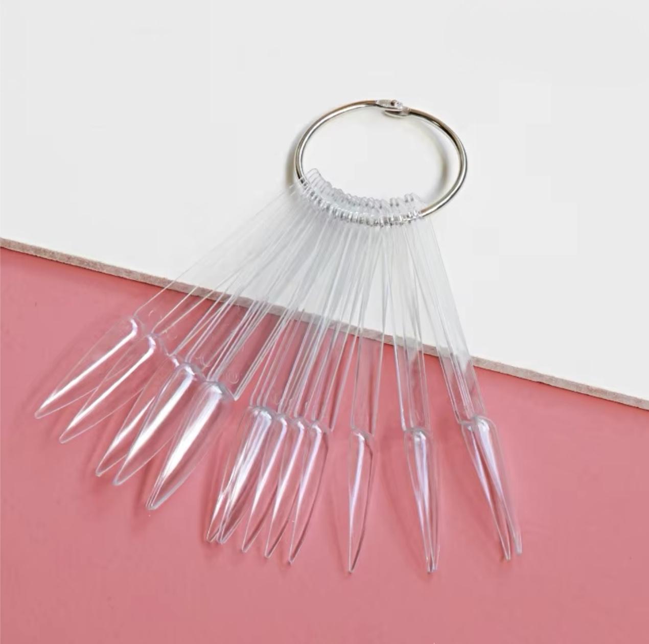 Set Transparent Practice Nail Swatch Sticks (50 pieces)