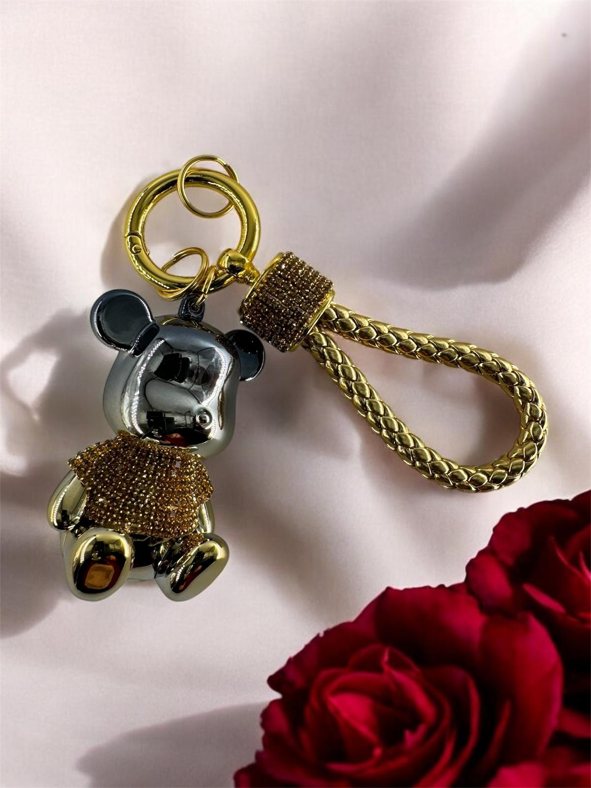 Bear Keychains Sparkly Diamond Bling