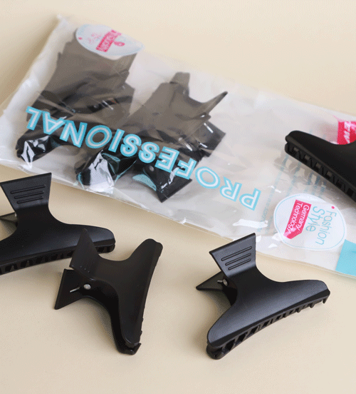 مشابك شعر كونترول (مجموعة من 12 قطعة أسود)