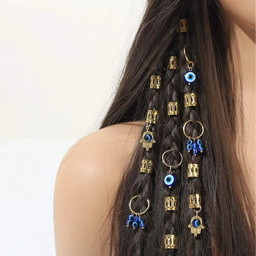 Hair Accessories containing rings with beads ( 5 pieces )