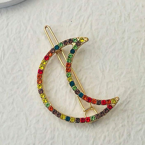 Multi-colored crescent-shaped hair accessory