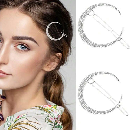 Moon Hair Accessory Crystal Silver (1 piece)