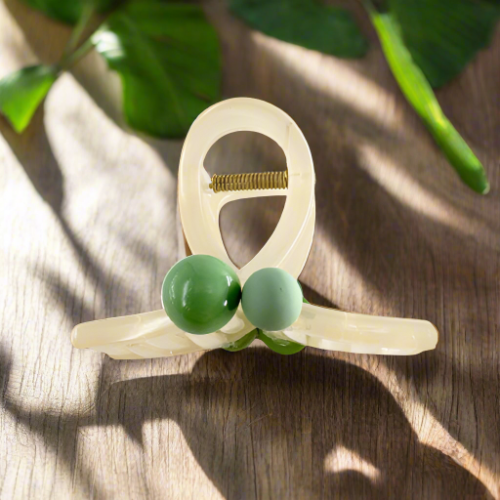 Hair Clip Transparent Beige