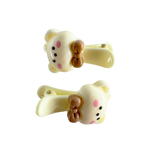 Bear head hair clip (2 pieces)