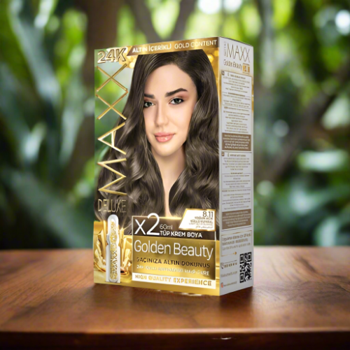 Maxx Deluxe 24K Gold Hair Dye - Light Olive Blonde (8.11)