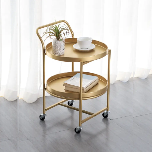 Modern Gold Side Wheel Table
