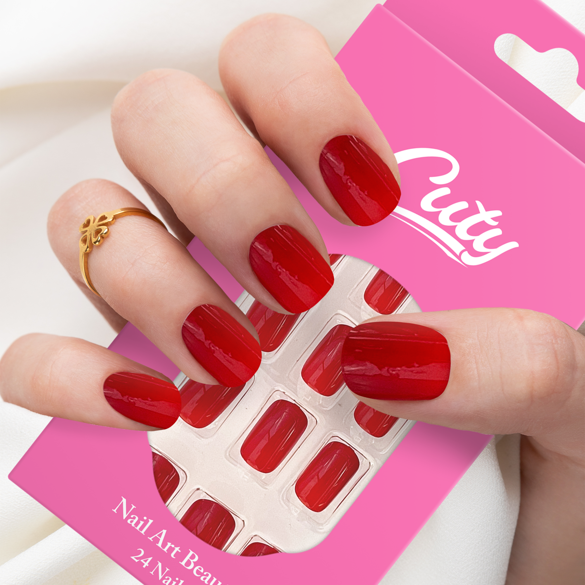 Cuty 24 Sticky Nails (Built-In Jelly Stickers)