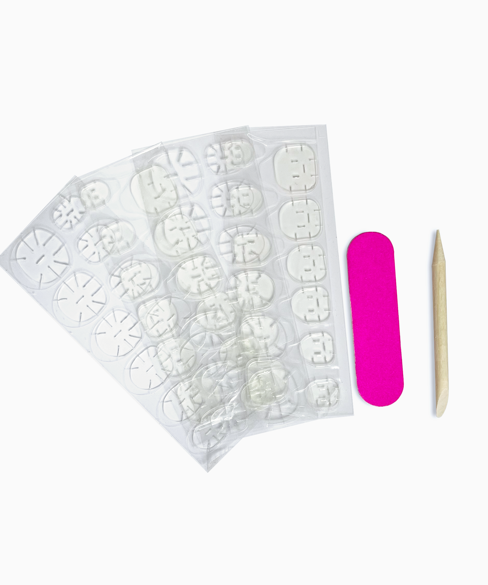 Cuty Nails Set: Flawless Acrylic Nails with Jelly Tape Adhesion