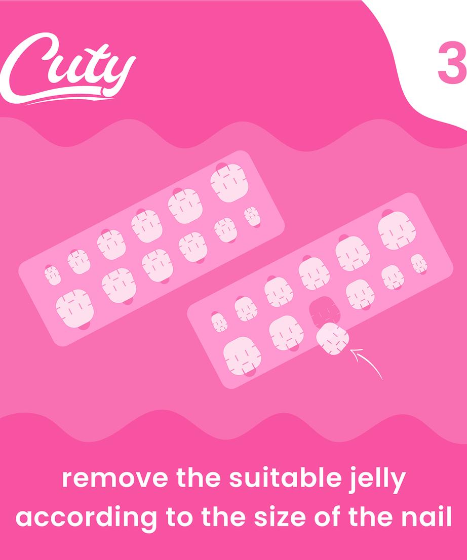 Cuty Nails Set: Flawless Acrylic Nails with Jelly Tape Adhesion