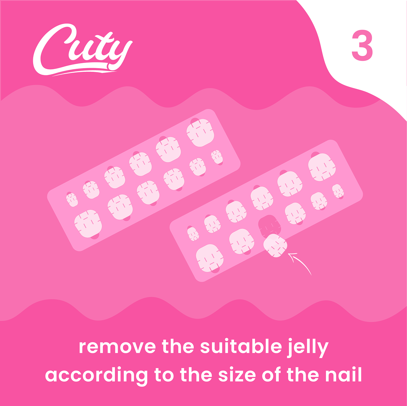 Cuty Nails Set: Flawless Acrylic Nails with Jelly Tape Adhesion
