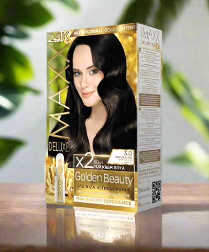 Maxx Deluxe 24K Gold Hair Dye - Dark Brown (3.0)