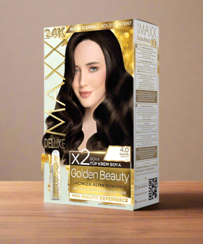 Maxx Deluxe 24K Gold Hair Dye - Brown (4.0)