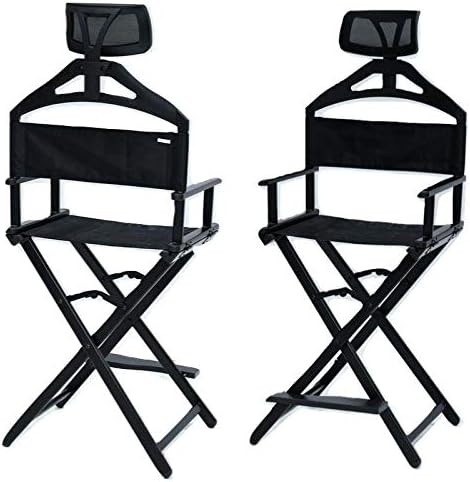 Professional Chair for Home Beauty Services with Headrest (Black)