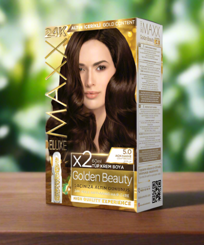 Maxx Deluxe 24K Gold Hair Dye - Light Brown (5.0)