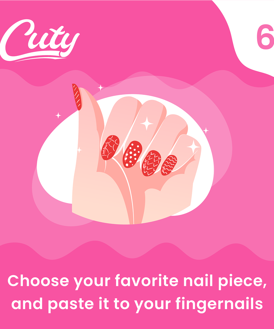 Cuty Nails Set: Flawless Acrylic Nails with Jelly Tape Adhesion