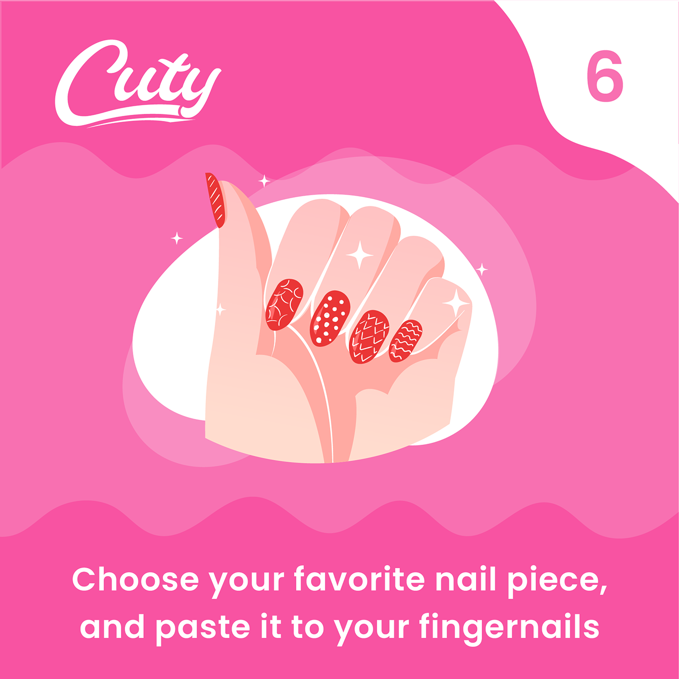 Cuty Nails Set: Flawless Acrylic Nails with Jelly Tape Adhesion