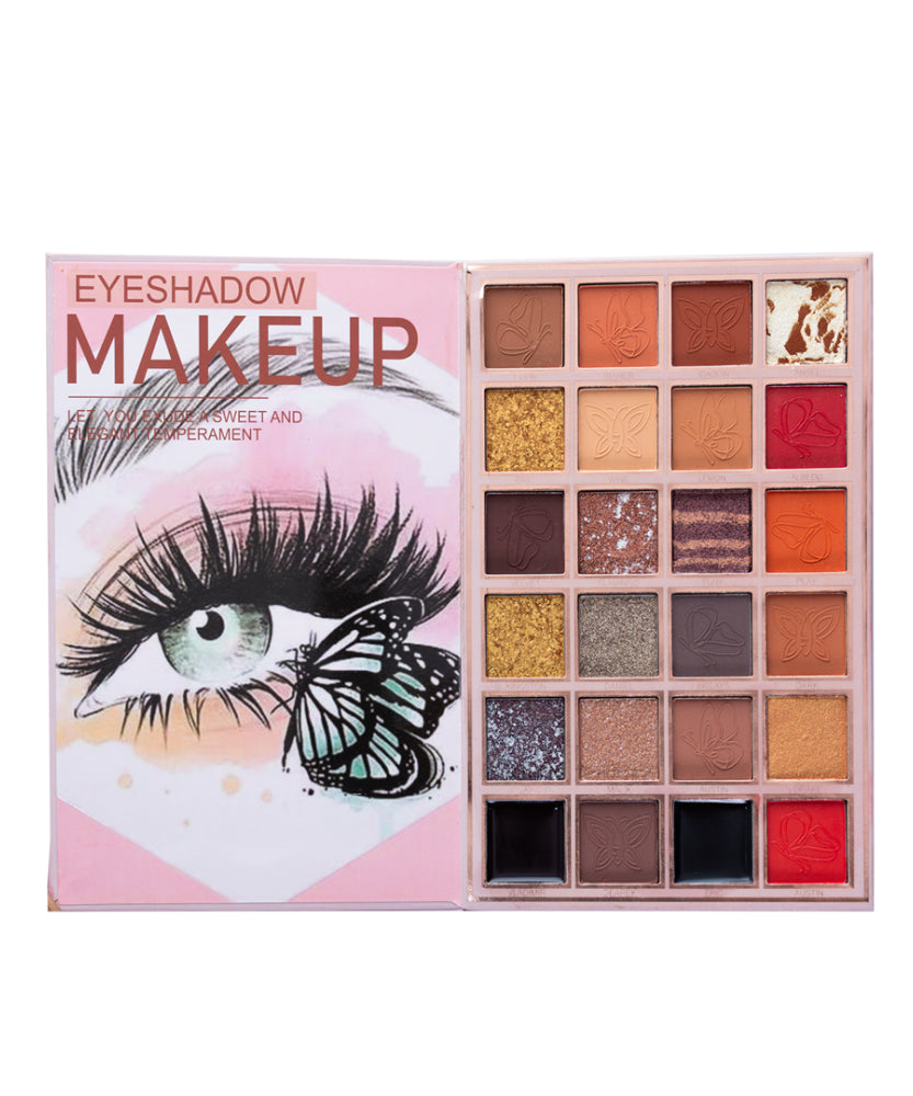 كتيب مكياج كريستين 5 في 1-ظلال العيون و Highlighter & Blusher & Lipstick & Coft