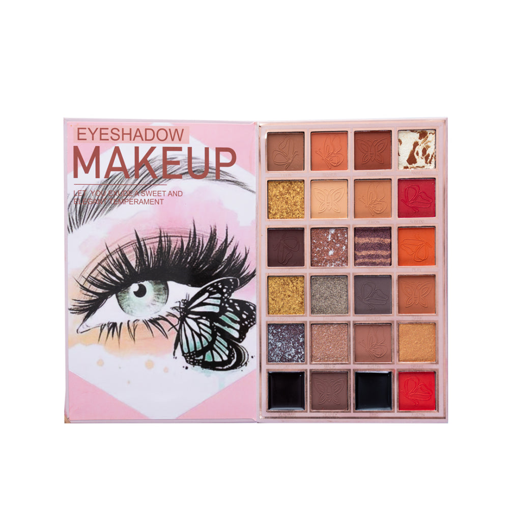 كتيب مكياج كريستين 5 في 1-ظلال العيون و Highlighter & Blusher & Lipstick & Coft