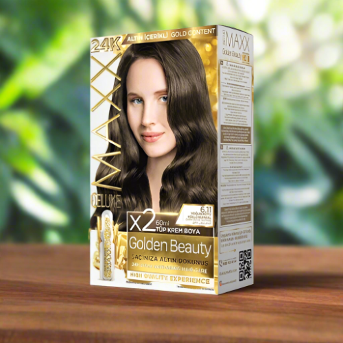 Maxx Deluxe 24K Gold Hair Dye - Dark Olive Blonde (6.11)