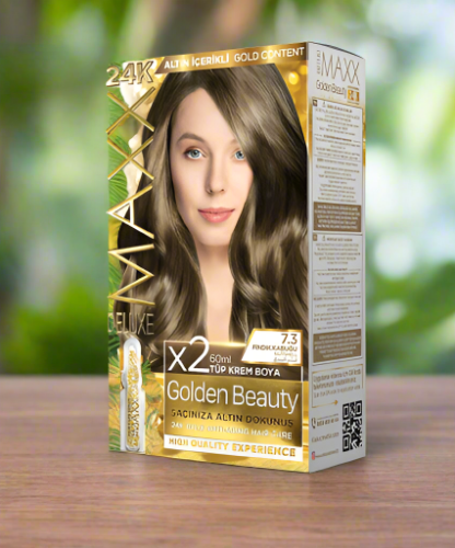 Maxx Deluxe 24K Gold Hair Dye - Nutshell (7.3) Maxx Deluxe 24K Gold Hair Dye - Nutshell (7.3)