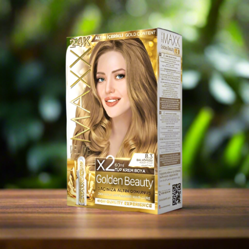 Maxx Deluxe 24K Gold Hair Dye - Honey Foam (8.3)
