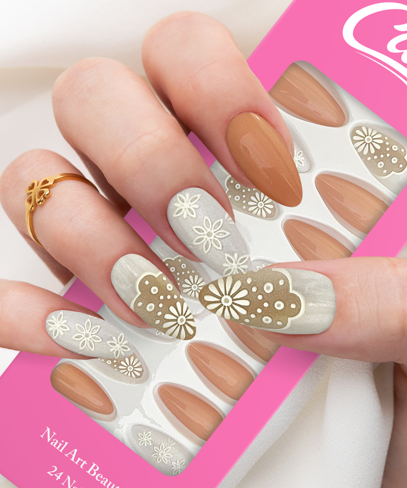 Cuty Nails Set: Flawless Acrylic Nails with Jelly Tape Adhesion
