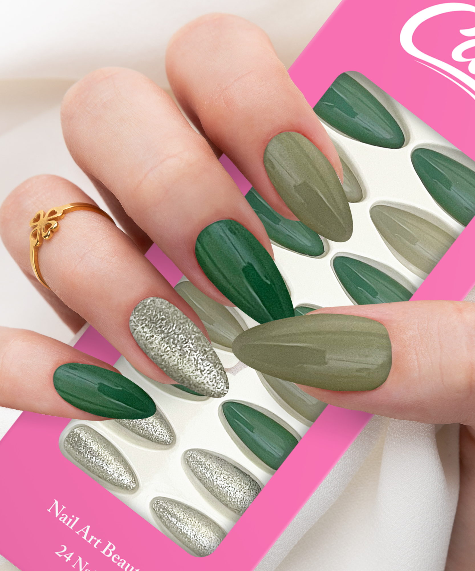 Cuty Nails Set: Flawless Acrylic Nails with Jelly Tape Adhesion