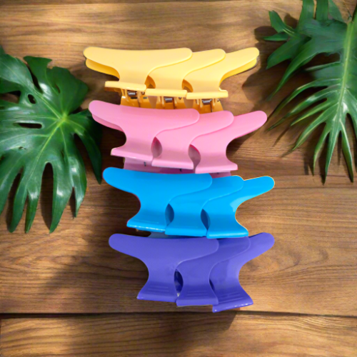 Hair Clips (Set Of 12 Colored Pieces)