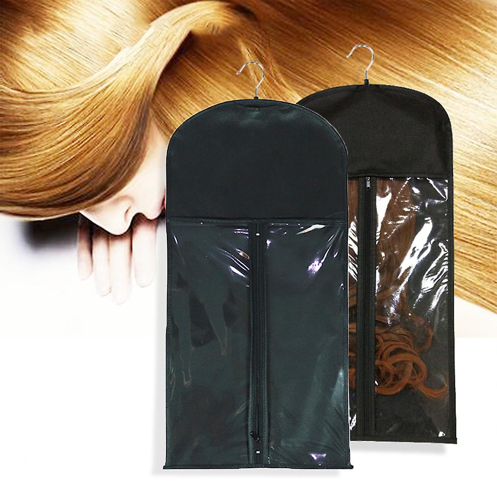 Hanging Wig & Hair Extension Storage Bags (Black)