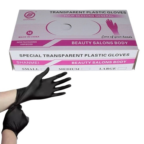 Disposable Gloves Black (100pcs)