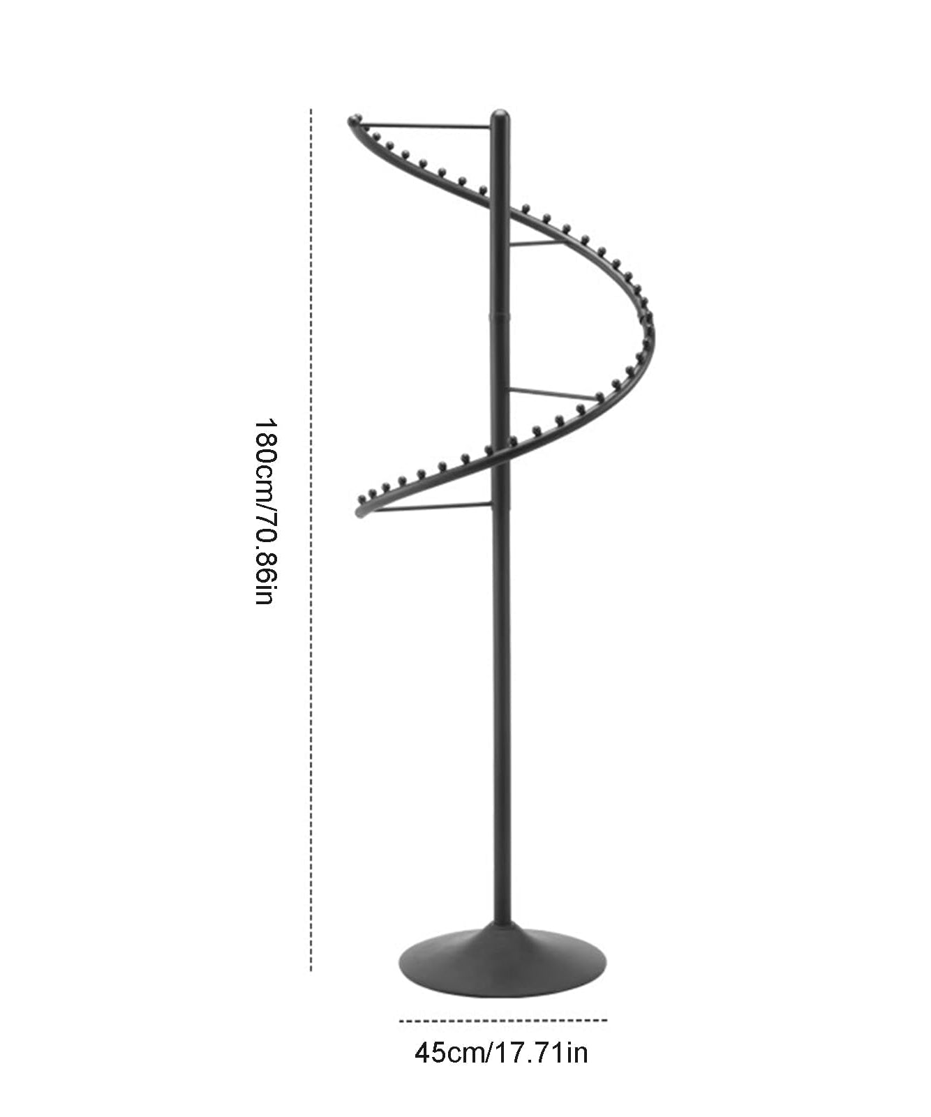 حامل الملابس الدوار الحلزوني S