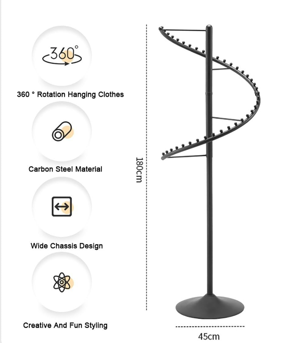 حامل الملابس الدوار الحلزوني S