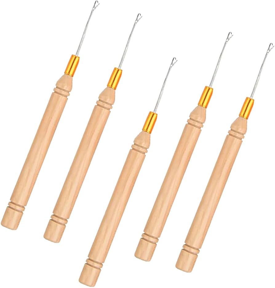 Wooden Handle Hair Braiding Hook Crochet Needle (1pc)
