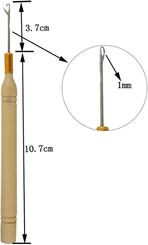 Wooden Handle Hair Braiding Hook Crochet Needle (1pc)