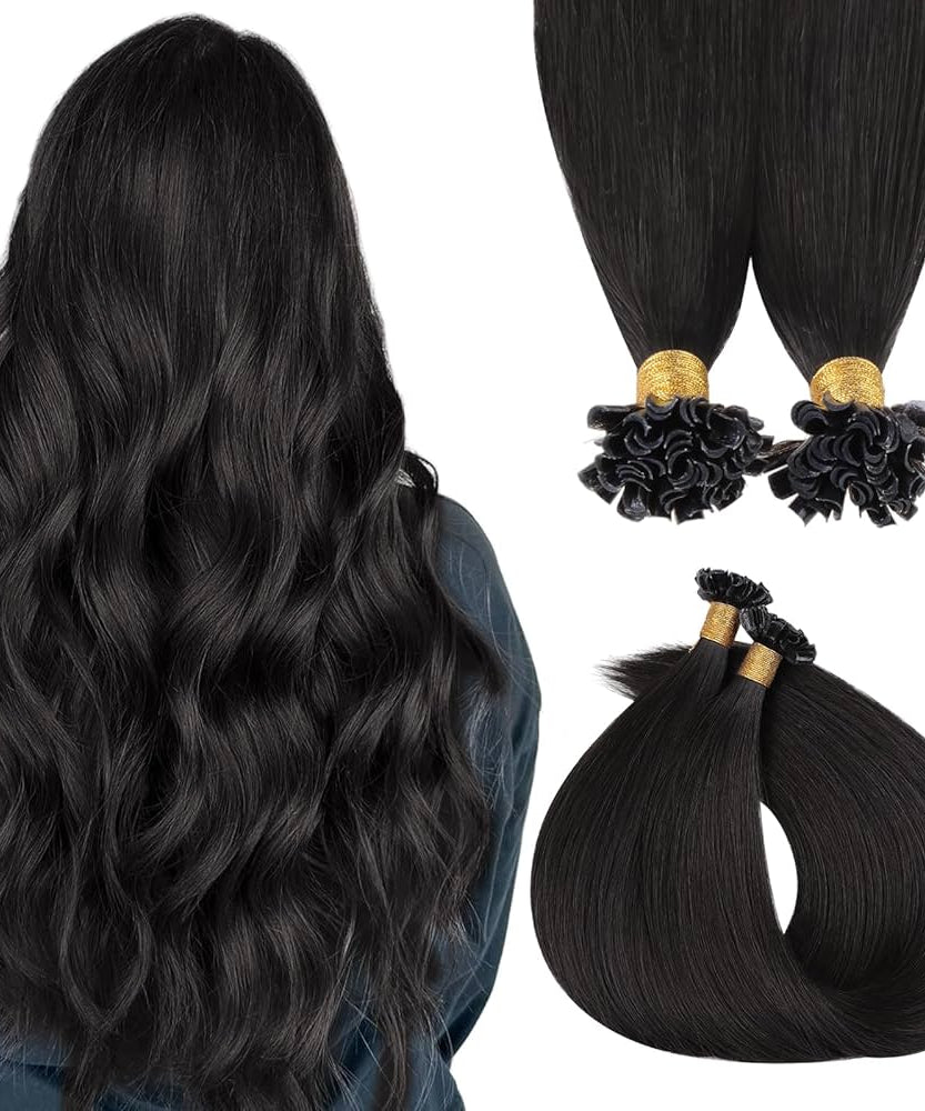 قم بتعيين ملحقات الشعر البشرية الطبيعية u tip glue tip