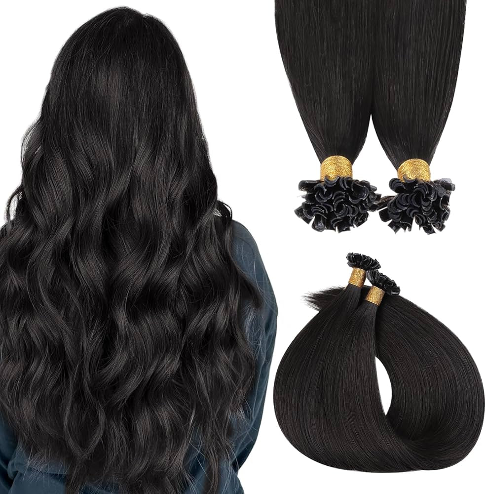 قم بتعيين ملحقات الشعر البشرية الطبيعية u tip glue tip