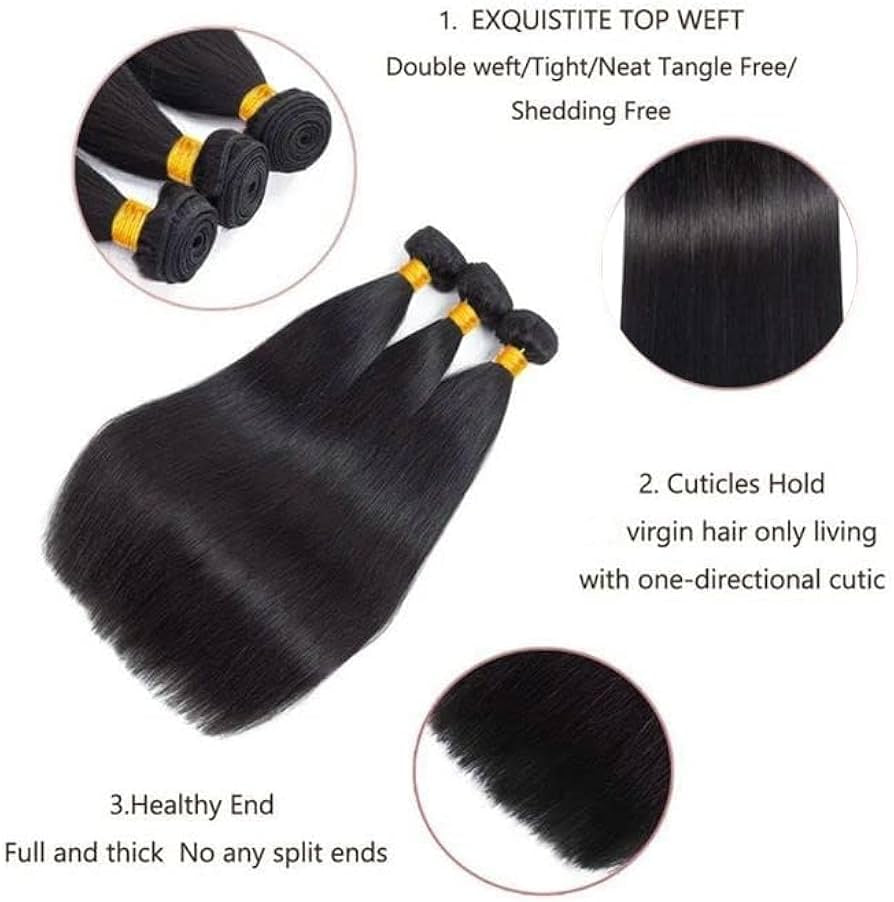 Set Natural Human Hair Clip in Extensions