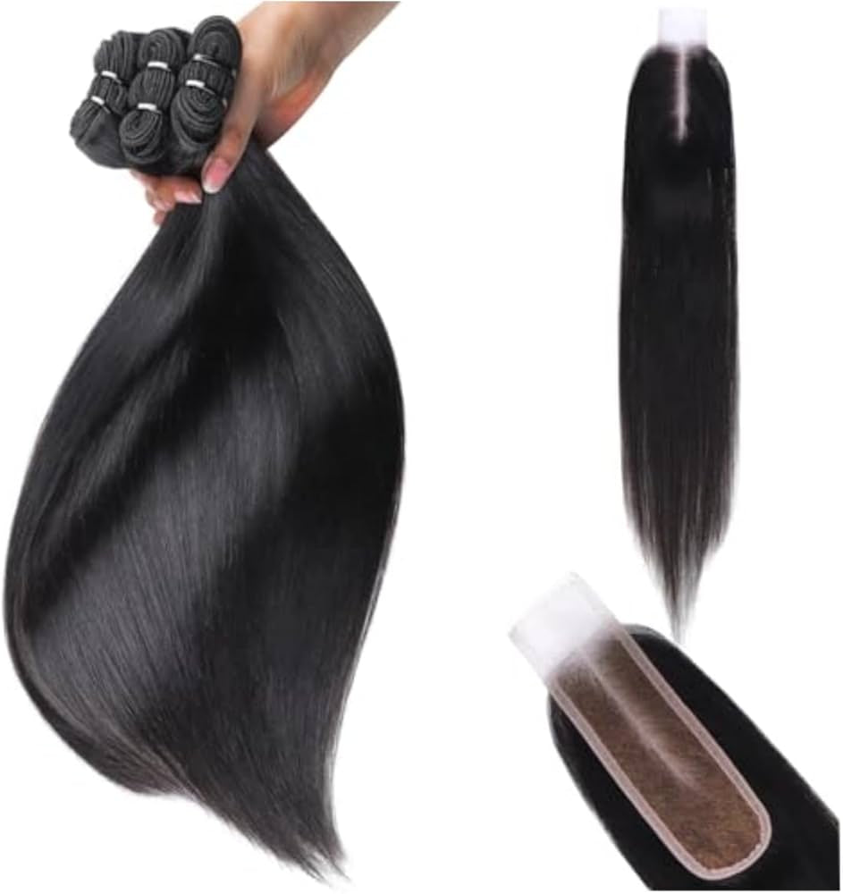 Set Natural Human Hair Clip in Extensions