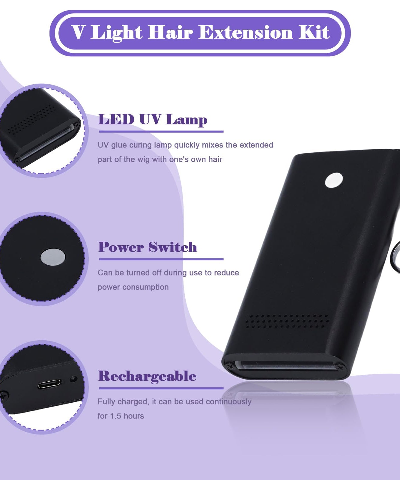 V Light Hair Extensions Machine