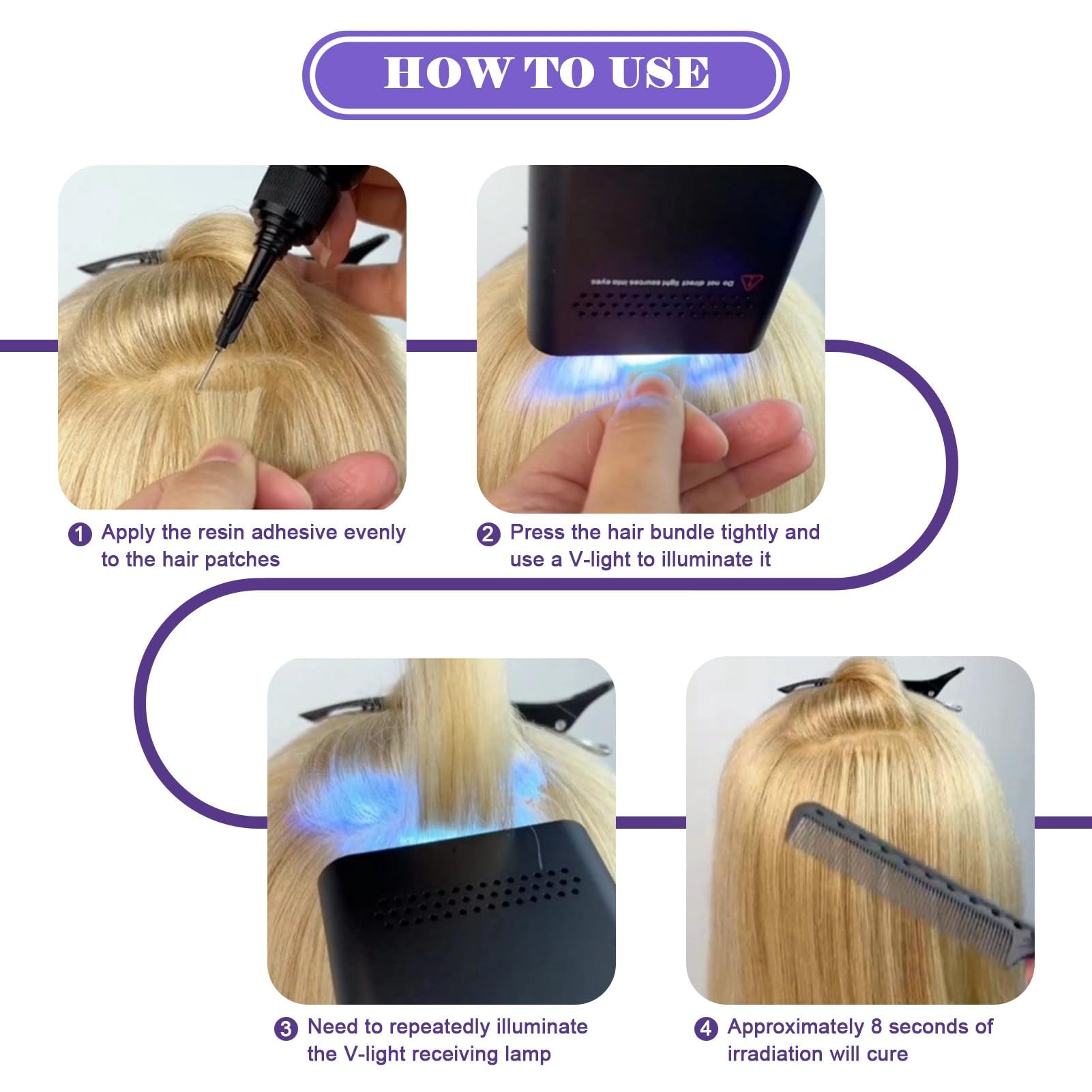 V Light Hair Extensions Machine